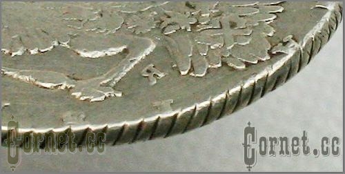 Монета рубль 1770 года.