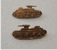 Badges of the tankman on shoulder straps