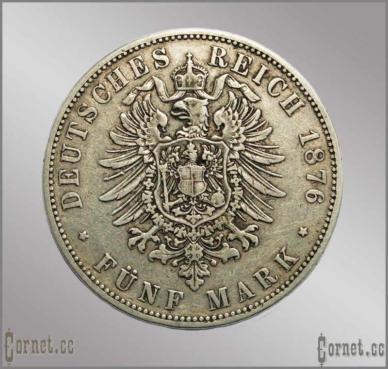 5 марок 1876 год.