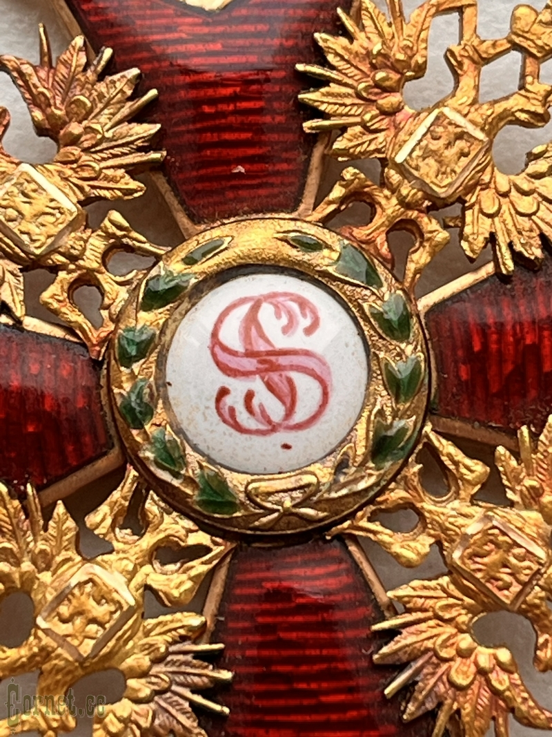 Знак Ордена Св. Станислава 2-й степени "IK"