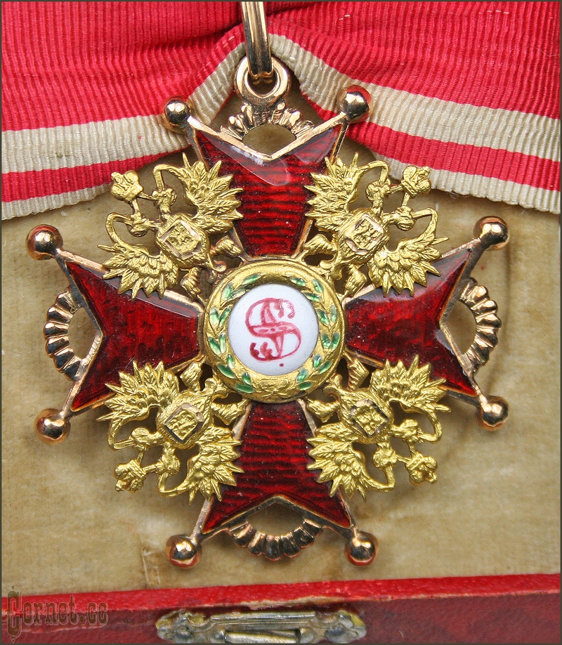 Order of St. Stanislav of the 2nd degree in a case