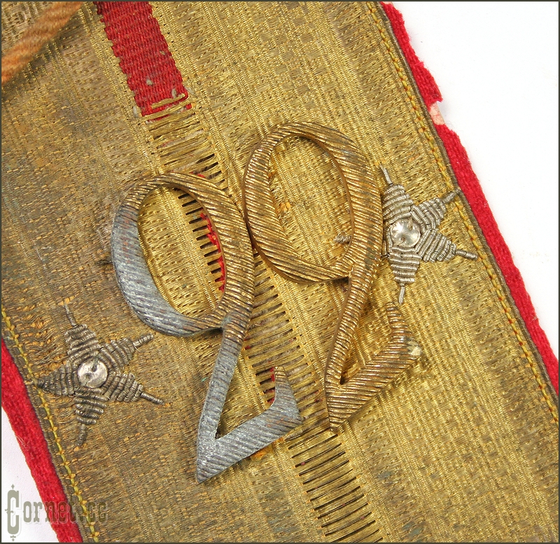 Shoulder strap of the second lieutenant of the 22nd Siberian Rifle Regiment.