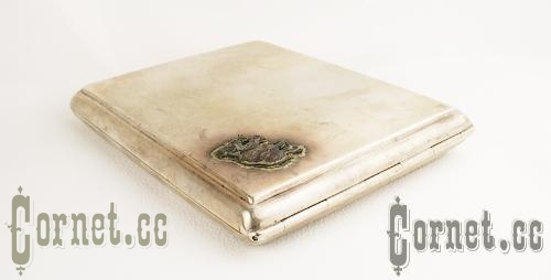 Silver cigarette case  of the 20th century