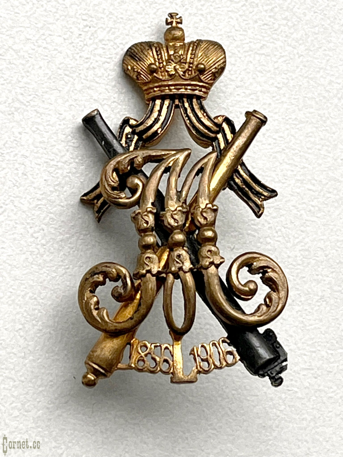 Badge "In memory of the 50th anniversary of His Imperial Highness Grand Duke Mikhail Nikolaevich in the post of Field Marshal"