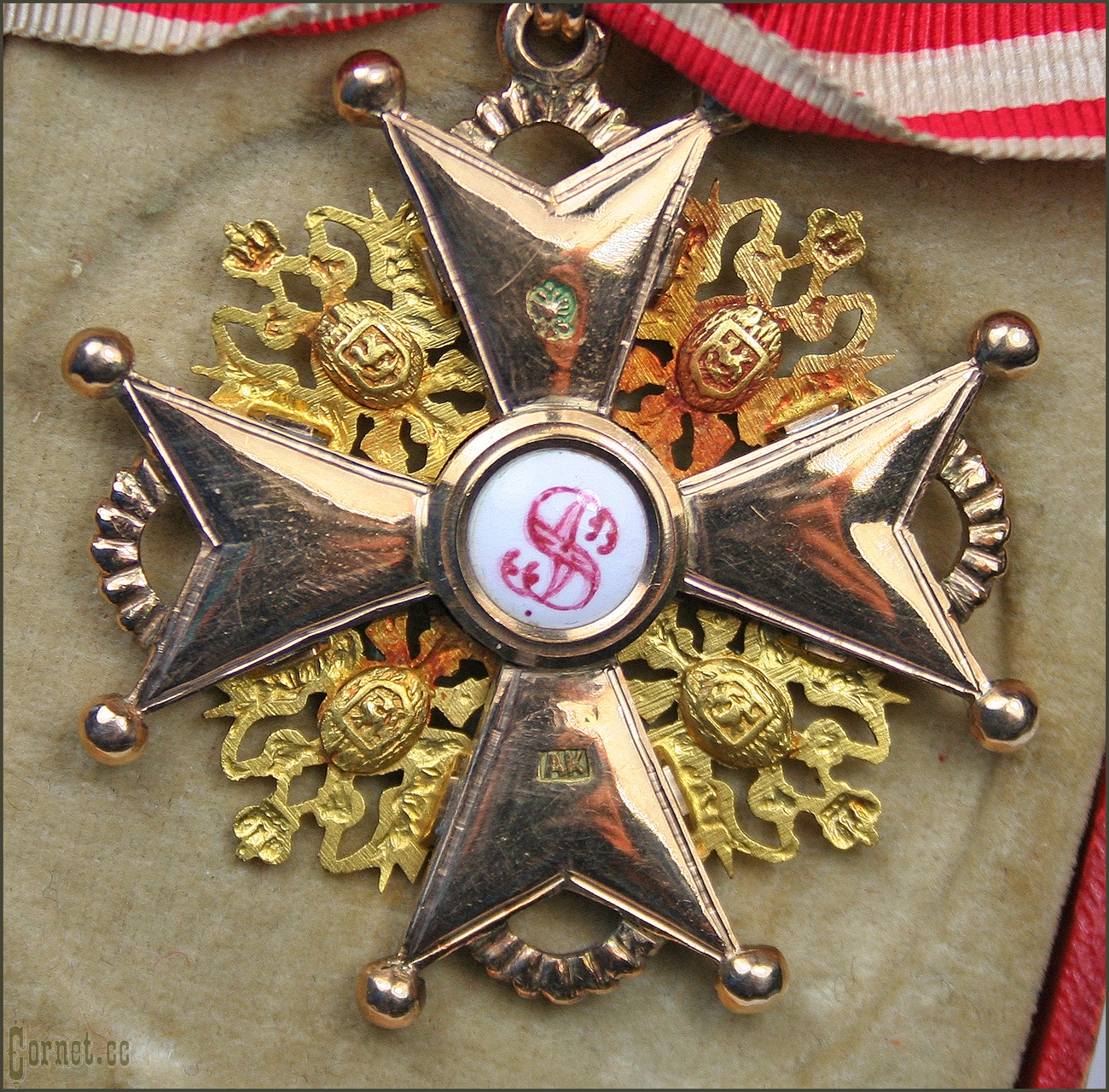 Order of St. Stanislav of the 2nd degree in a case