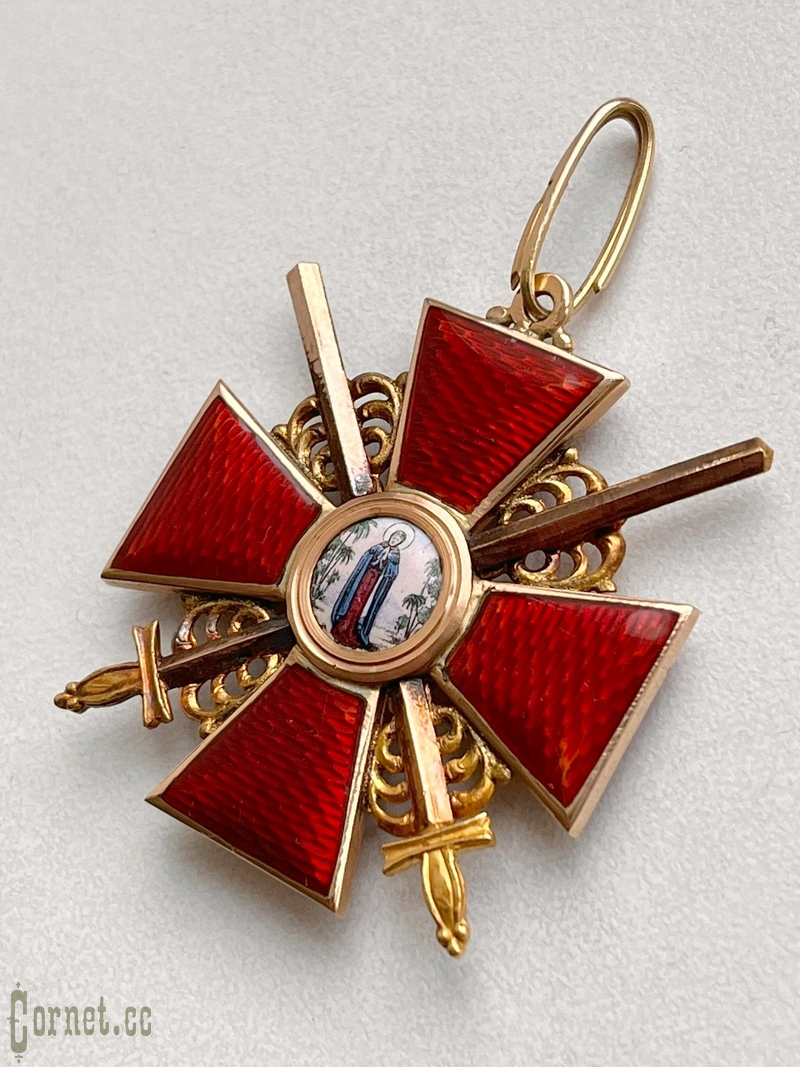 Знак ордена Св. Анны 2-й степени с мечами "ВД"