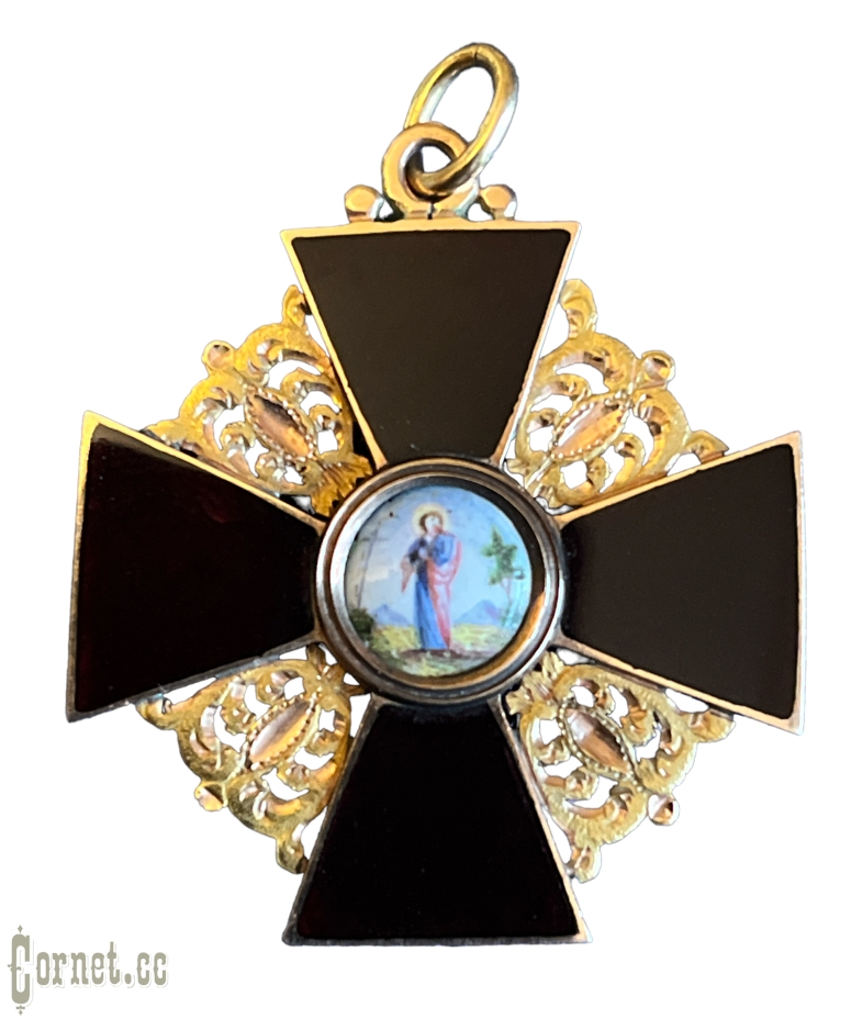 Знак  ордена Св. Анны 3 степ. тёмной эмали.