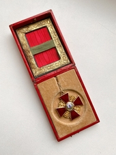 Знак ордена Св. Анны 3-й степени с футляром "АК"