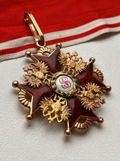 Знак Ордена Св. Станислава 2-й степени "IK"