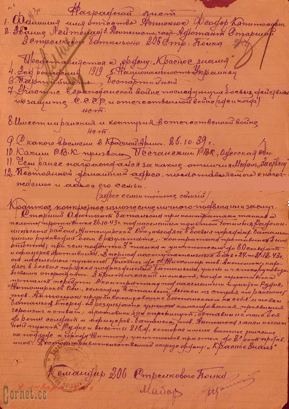 Орден Александра Невского № 13134 дубликат