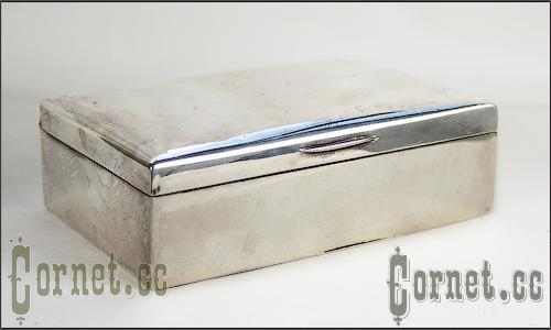 Серебрянная коробка для сигар