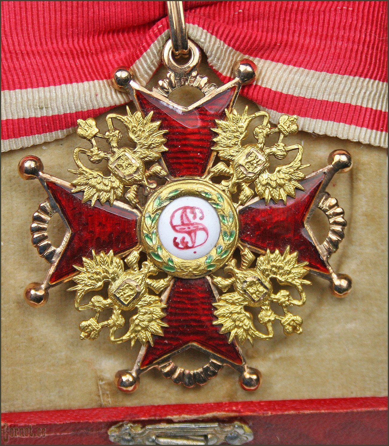 Order of St. Stanislav of the 2nd degree in a case