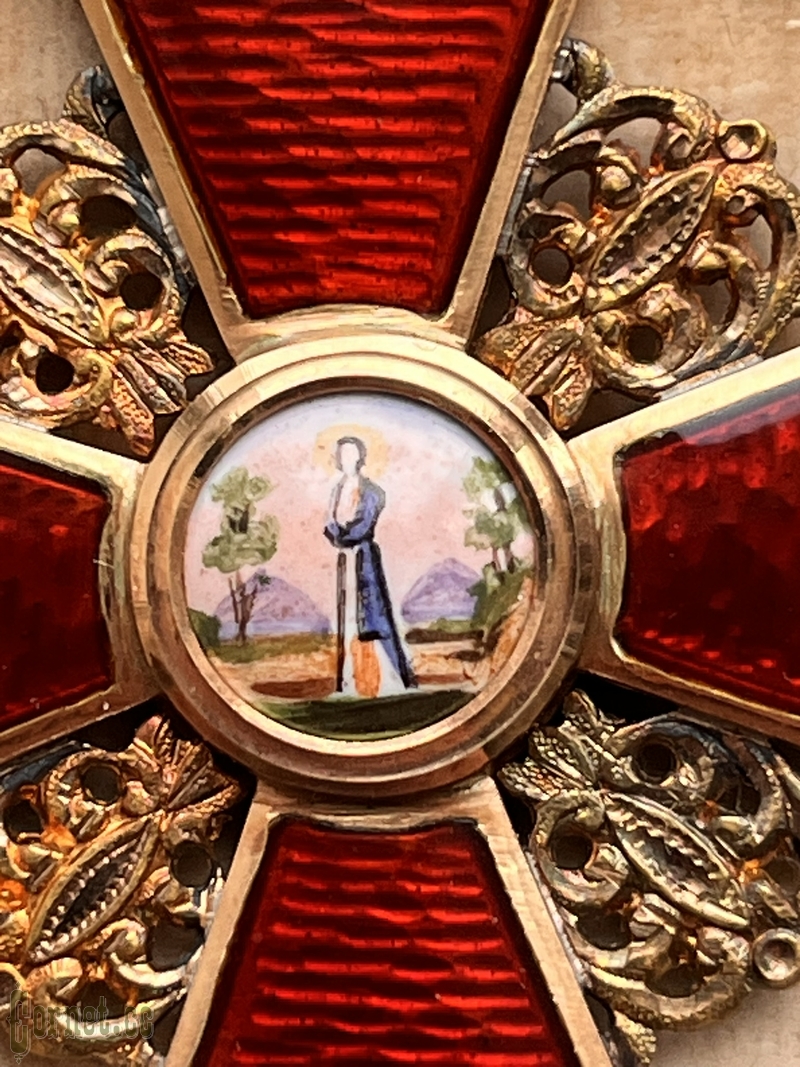 Знак ордена Св. Анны 2-й степени "АК" в футляре