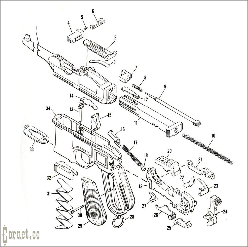 Mauser C96, m712 Parts