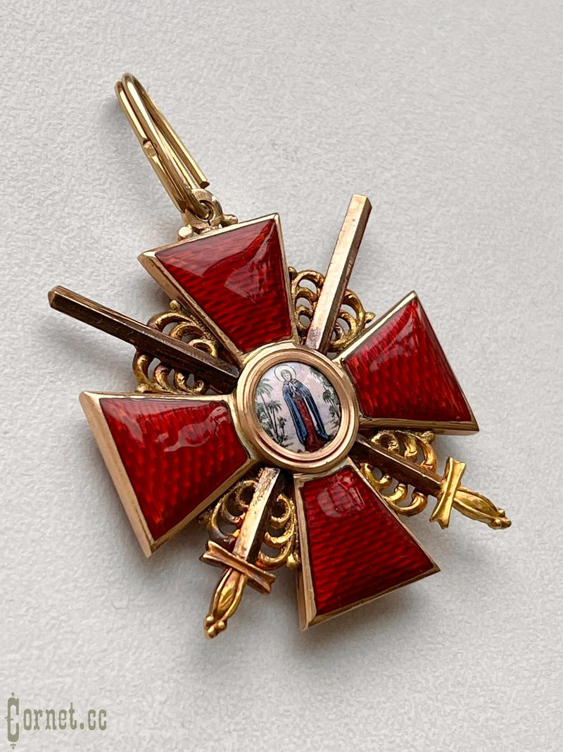Знак ордена Св. Анны 2-й степени с мечами "ВД"