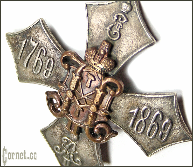 Знак 72-го пехотного Тульского полка