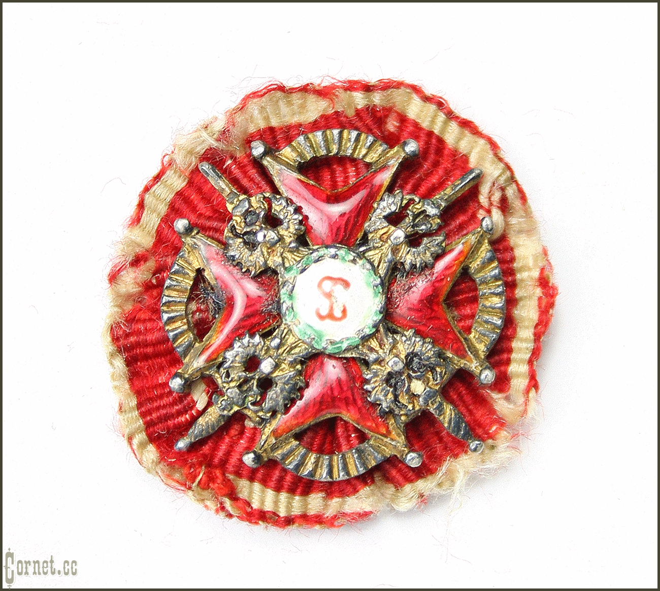 Miniature (dress badge) of the Order of St. Stanislaus with swords.