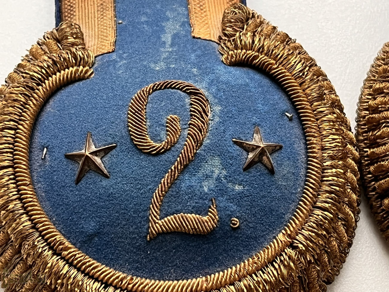 Epaulettes Second Lieutenant of the 2nd Finnish Infantry Regiment