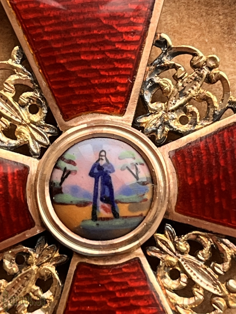 Знак ордена Св. Анны 2-й степени "IK" с футляром