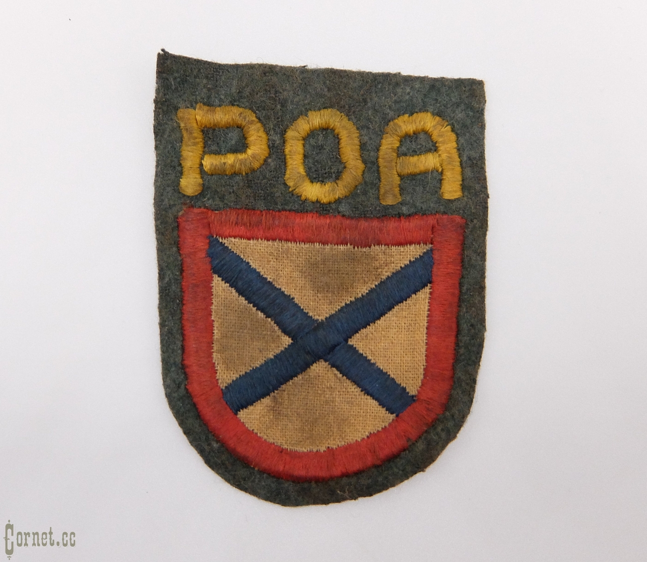 Emblem on a sleeve of a uniform of ROA.