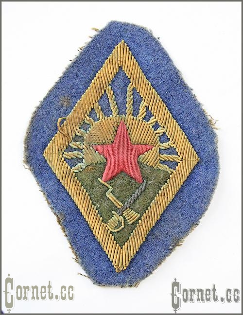 Emblem on a sleeve of a uniform of convoy guards of OGPU. 1920.