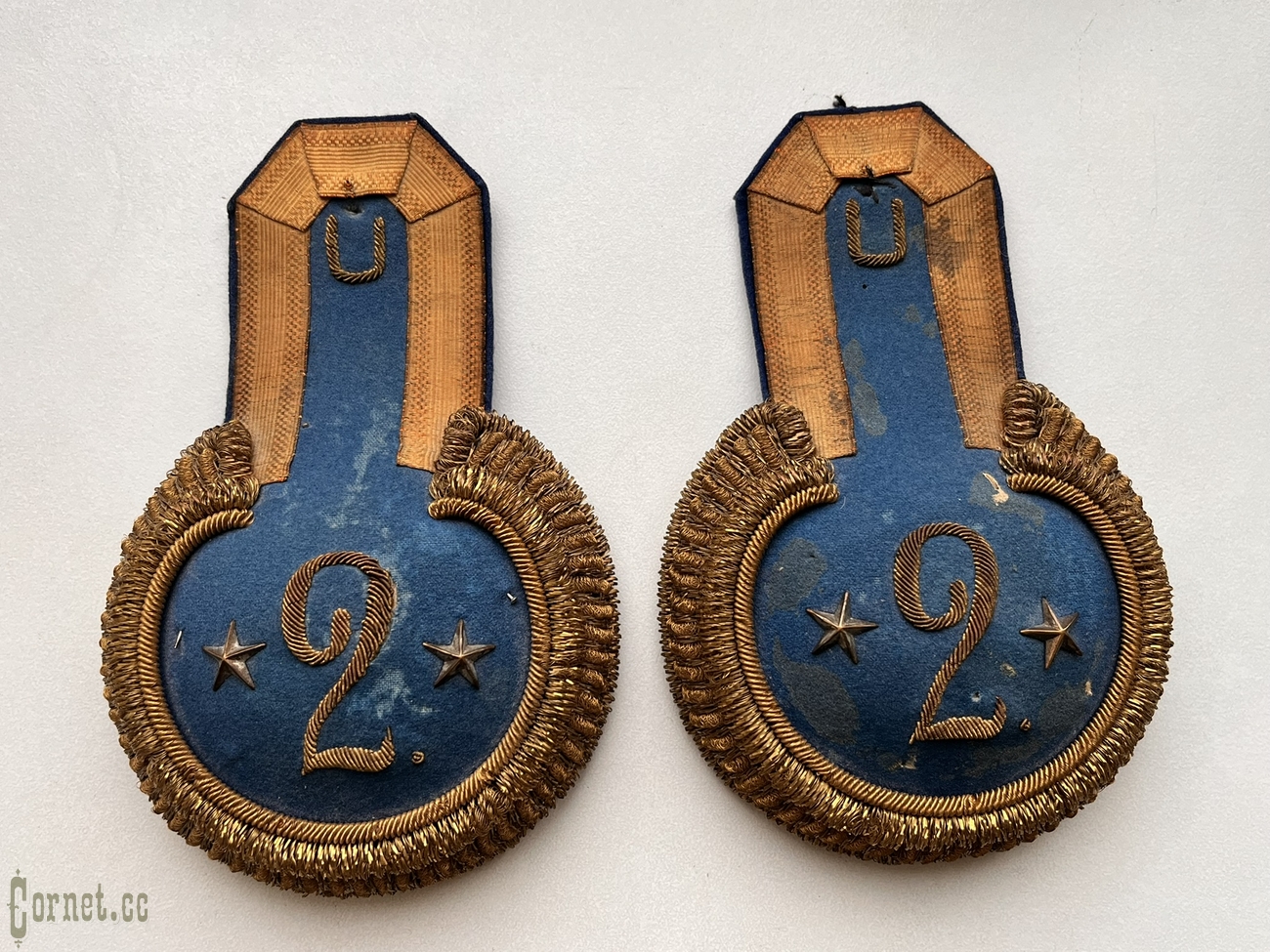 Epaulettes Second Lieutenant of the 2nd Finnish Infantry Regiment