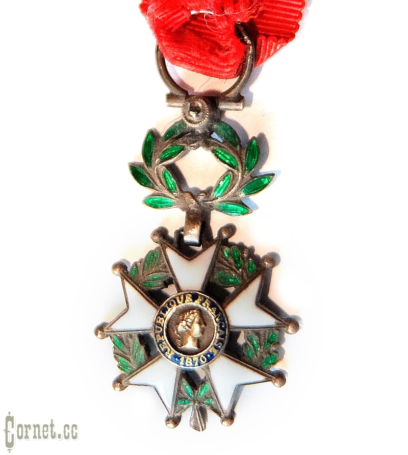Miniature of an award of the Honourable Legion with diamont
