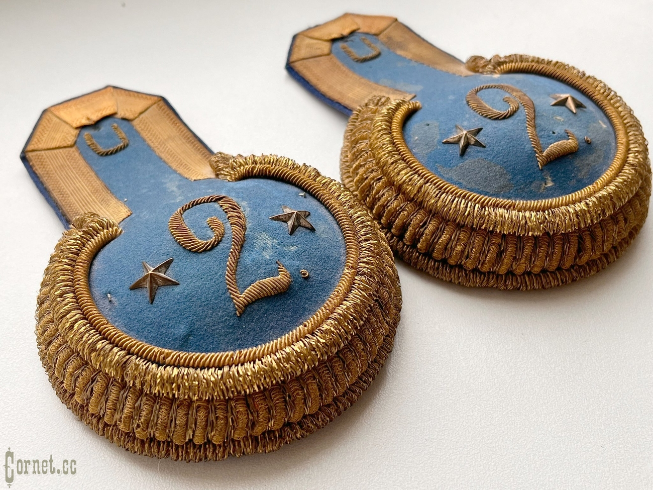 Epaulettes Second Lieutenant of the 2nd Finnish Infantry Regiment