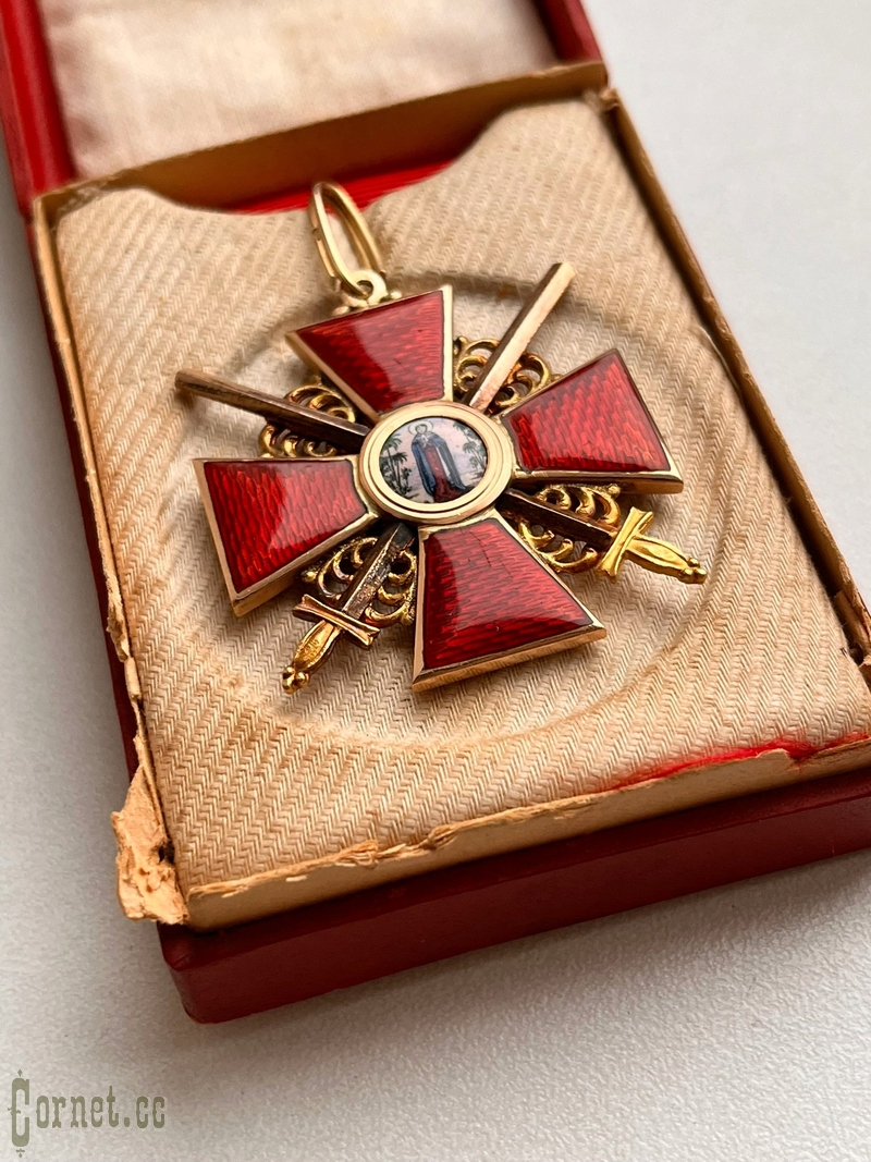 St. Anna order 2-nd class with swords with box