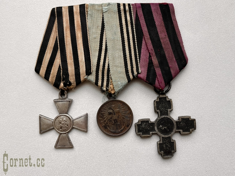 Колодка наград с ЗОВО за Русско-Турецкую войну 1877-78 годов + документы