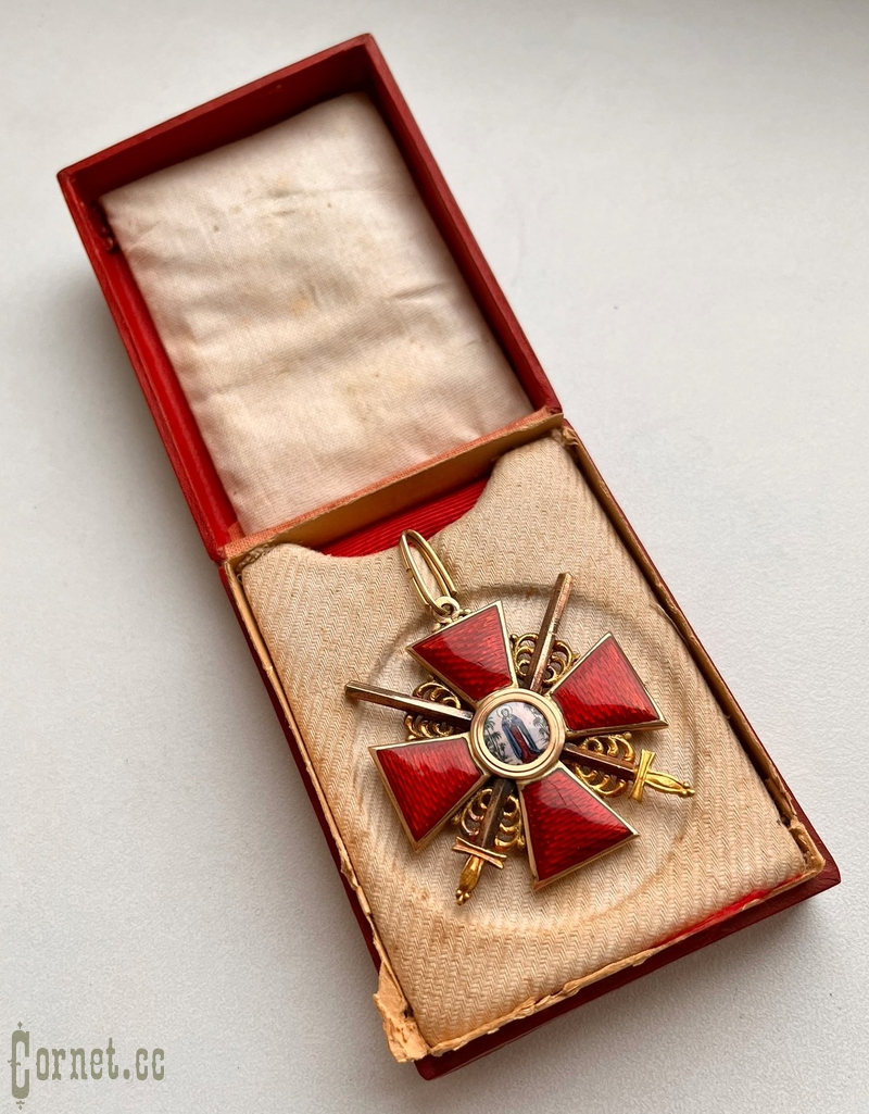 St. Anna order 2-nd class with swords with box