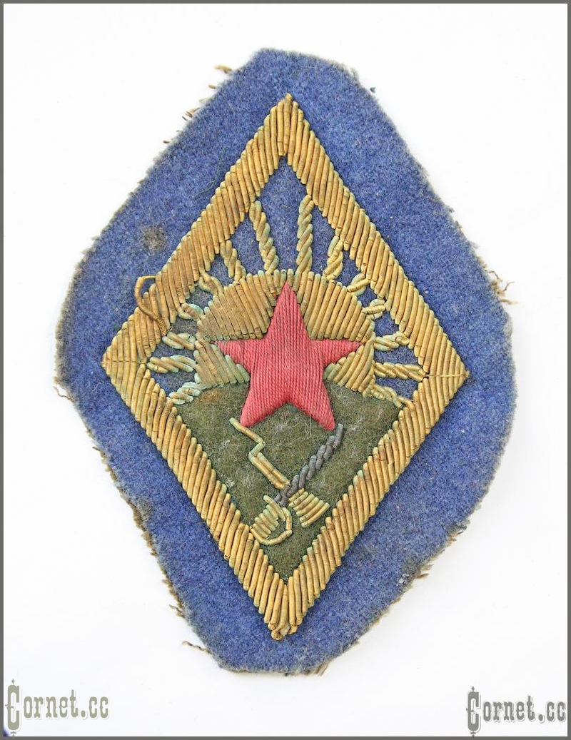 Emblem on a sleeve of a uniform of convoy guards of OGPU. 1920.