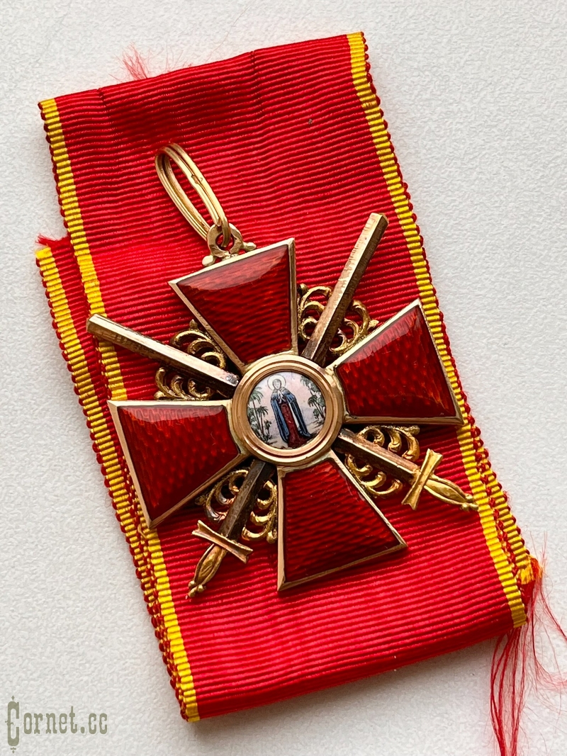 Знак ордена Св. Анны 2-й степени с мечами "ВД"