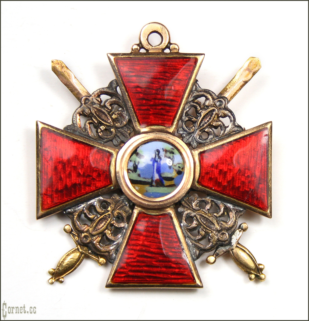 Order of St. Anna of the 3rd degree with swords in gold