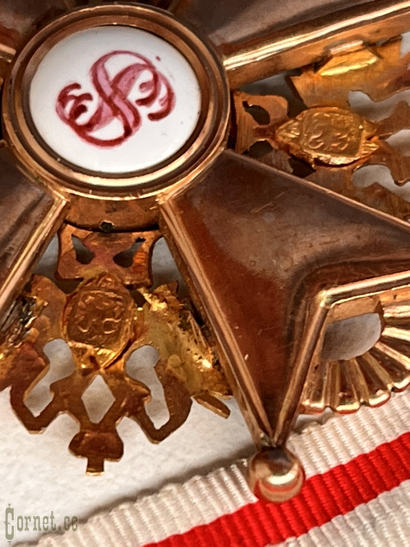 Знак Ордена Св. Станислава 2-й степени "IK"