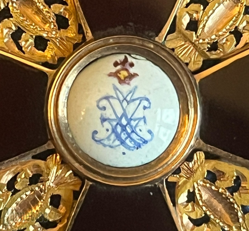 Знак  ордена Св. Анны 3 степ. тёмной эмали.