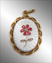 Ladies' medallion with rubies