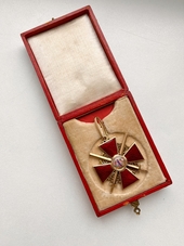 Знак ордена Св. Анны 2-й степени с мечами в футляре "IK"